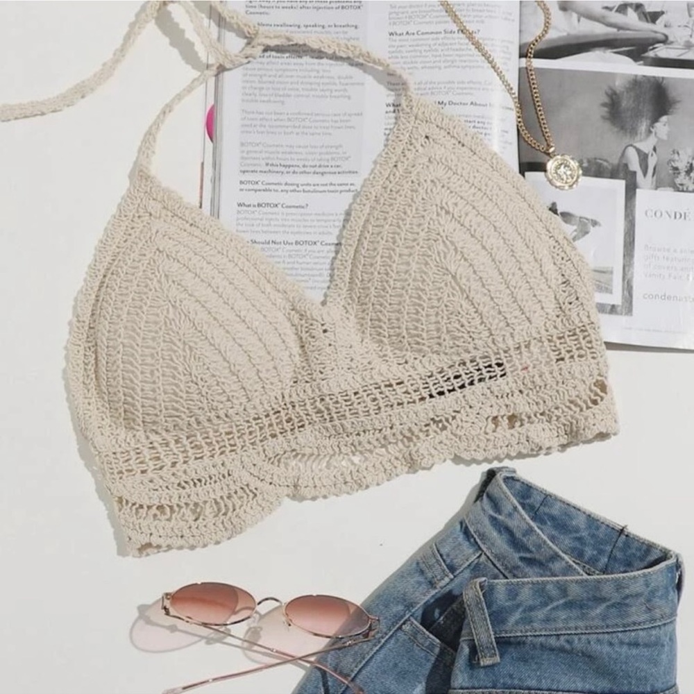 Tied Backless Crochet Top